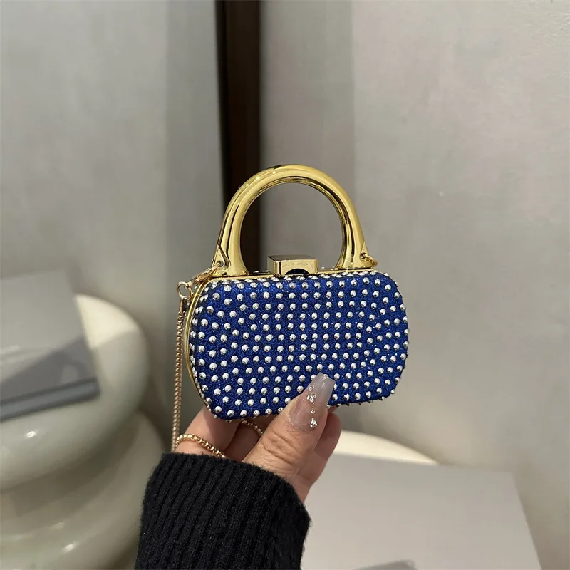 

Мини-кошелек через плечо с декоративной пряжкой и замком, жесткий акрил, повседневная маленькая сумка, новинка 2026, модный маленький кошелек