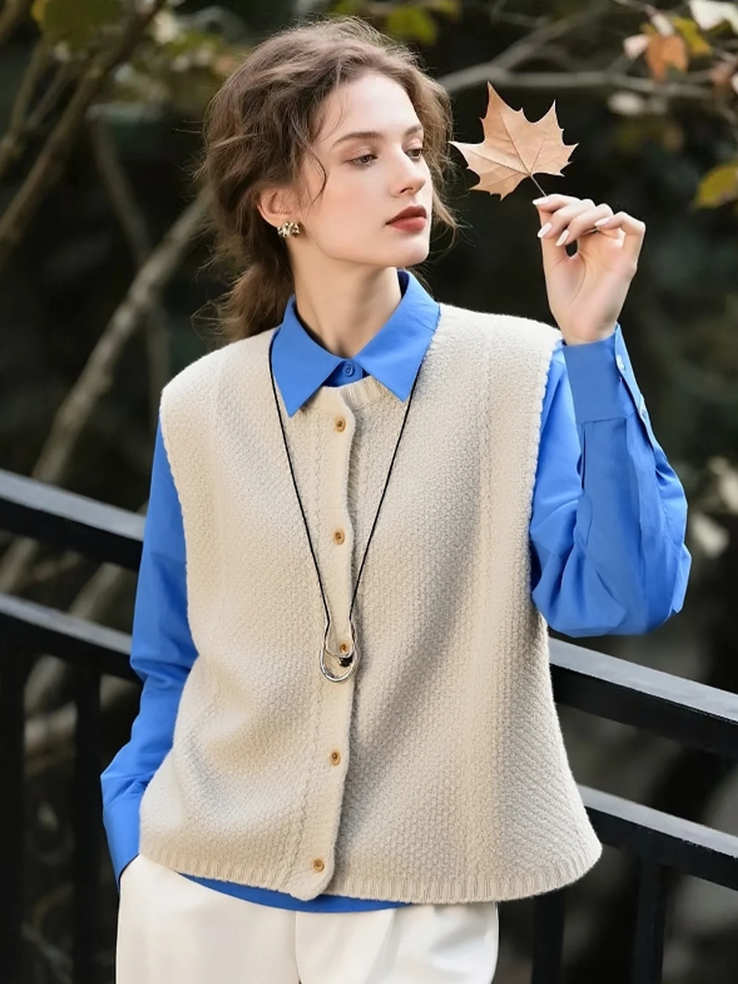 Loose Fit Camere Open Cardigan Weste Svel Layering Top rund Ne Casual irt Poem Art Lin Pure Color Busin Sle