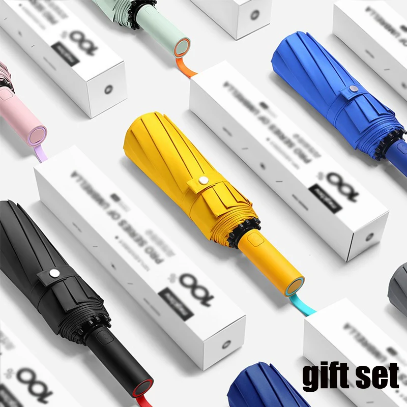 التلقائي بالكامل يندبروف قوية التلقائي مظلة قابلة للطي 72 العظام الشمس والمطر حماية المظلات للرجال النساء هدية مجموعة #1