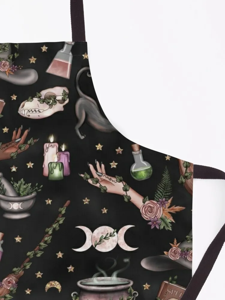 Woodland witch pattern Apron men Woman Kitchens Kitchen Things For Home For Girl Apron