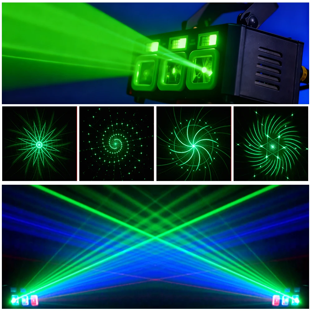 Party lights, Dj disco, stroboscopic stage lights, DMX voice-controlled projector, bar, birthday, holiday, Christmas decorative