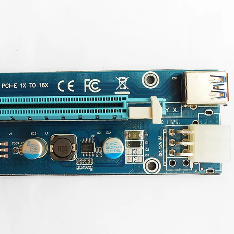 VER006C 60ซม PCI 006C ไรเซอร์การ์ด PCI Express PCIe อะแดปเตอร์1X กับ16X USB สาย3.0 SATA เพื่อ6Pin พลังงานสำหรับคนงานเหมือง