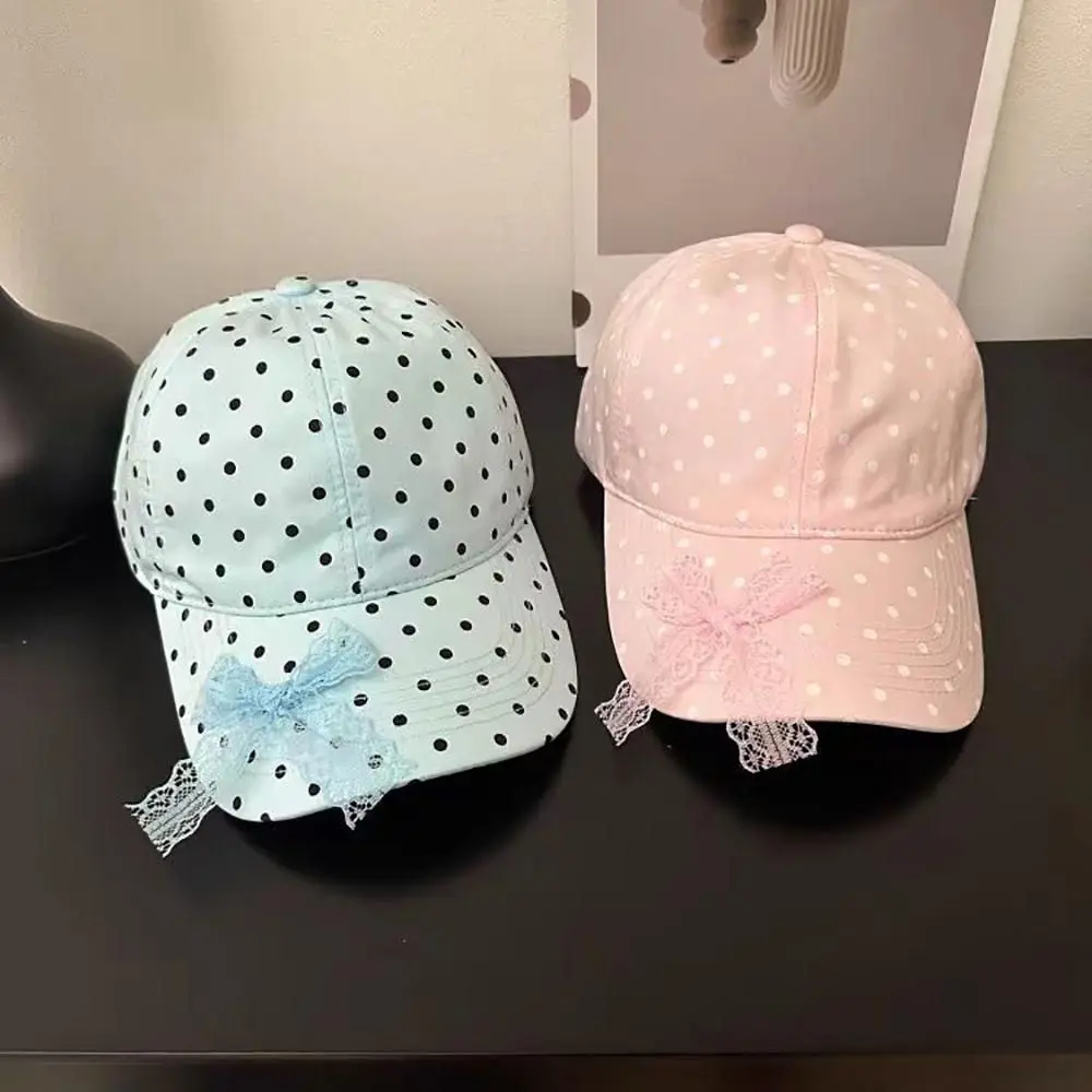 

Fashion Lace Butterfuly Baseball Cap Polka Dot Anti-uv Designer Sun Hat Adjustable Anti-Sun Summer Hats