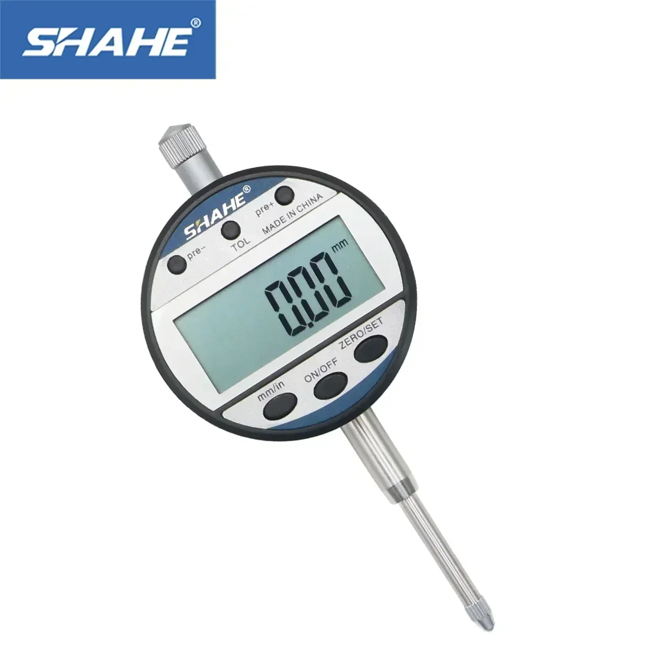 SHAHE 0-12.7/25.4 mm/0.01 mm Electronic Digital Dial Indicator Gage Inch/Metric Conversion Indicators Measuring Tool