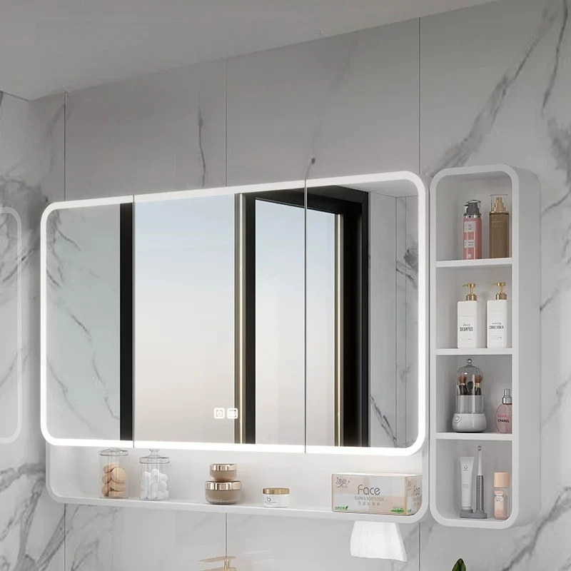 Vintage Professional Bathroom Cabinet Large Size Toilet Shelves Mirror Clear Perfume Cupboard Storage Vestidores Home Furniture