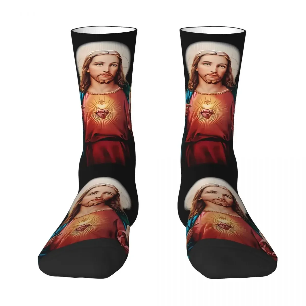 Jesus Christ Saviour Socks Travel 3D Print Boy Girls Mid-calf Sock