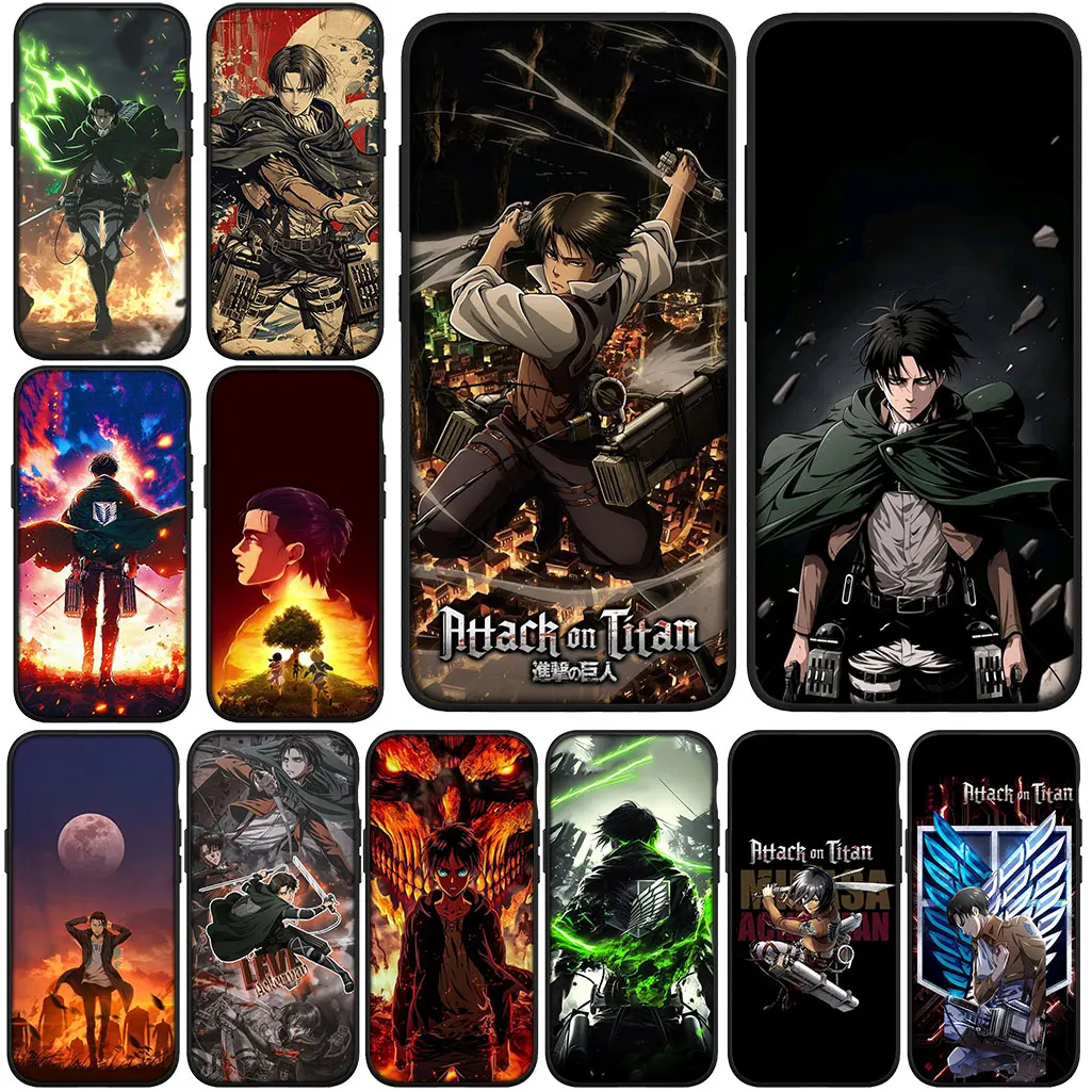 Чехол для Motorola Moto E13 E20 E32 G20 G22 G23 G32 G82 G9 G8 Power Plus G52 G30 G71 E22 Attack Levi on Titan Eren Jaeger аниме