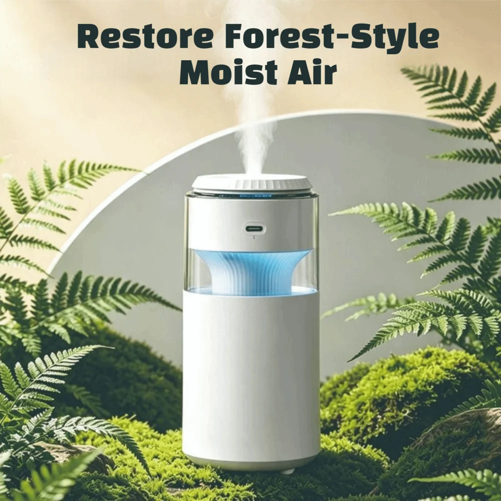 Rechargeable Mini Humidifier USB Rechargeable Multi-Color Night Light Portable Humidifier Wireless 2 Mist Modes