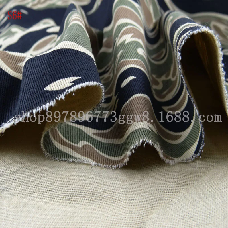 1.5x1m Woven Cotton Twill Carte Tigerprint Camouflage Multi-color Vest And Hat Fabric