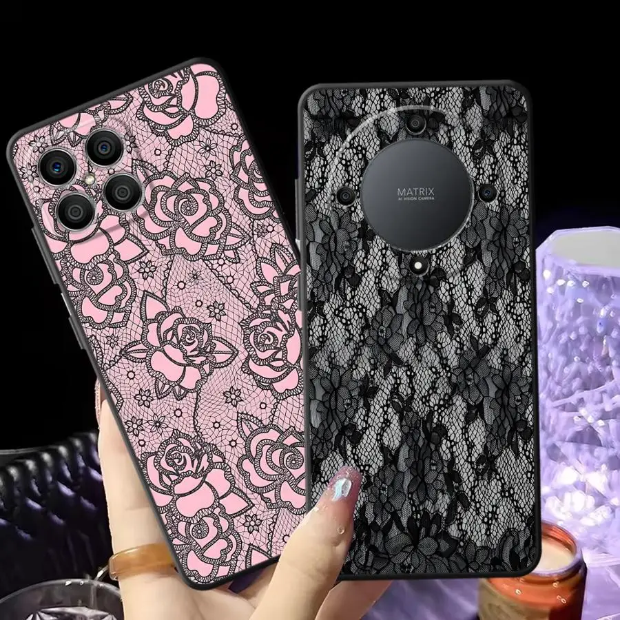 Funda Phone Cover Case for Huawei P30 P20 Pro P Smart 2019 P20 Lite 2018 P20 P40 Lite Creative Lace Pattern