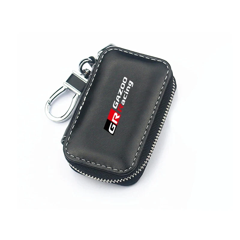 Car Key Pack Leather Remote Control Protective Case For Toyota GR Gazoo Racing Corolla RAV4 C-HR Yaris Camry Prado Prius Avensis