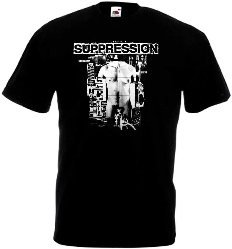 

Suppression v3 t-shirt black hardcore punk all sizes S-5XL