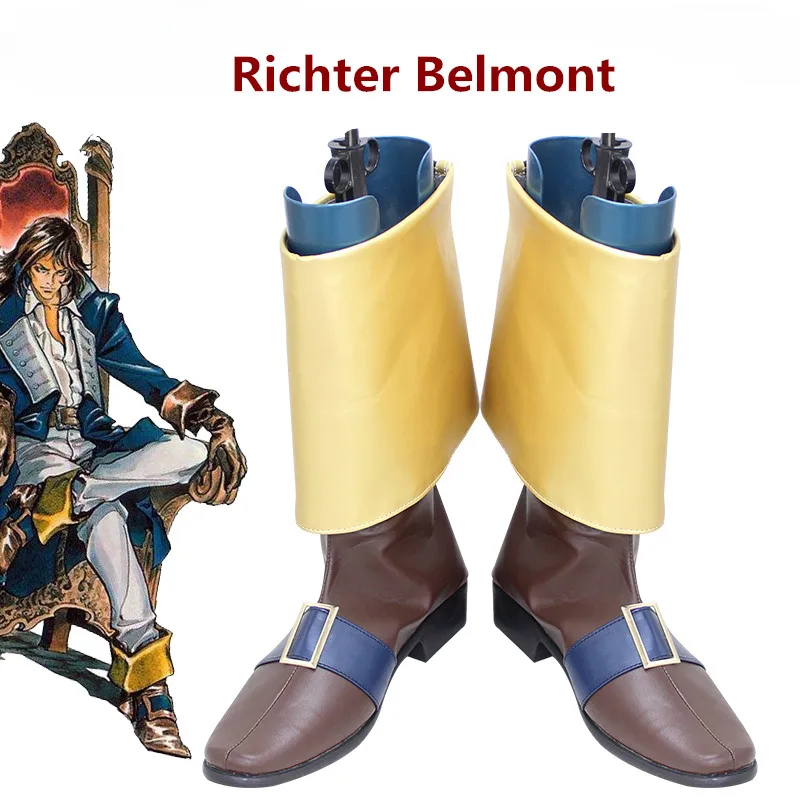 

Ботинки из искусственной кожи для косплея Castlevania Richter Belmont