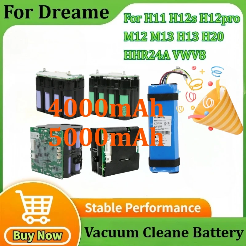 

21.6V Vacuum Cleaner Battery for Dreame H11 H12s H12pro M13 H13 M12 H20 HHR24A VWV8 Floor Scrubber Accessories Parts Replacement