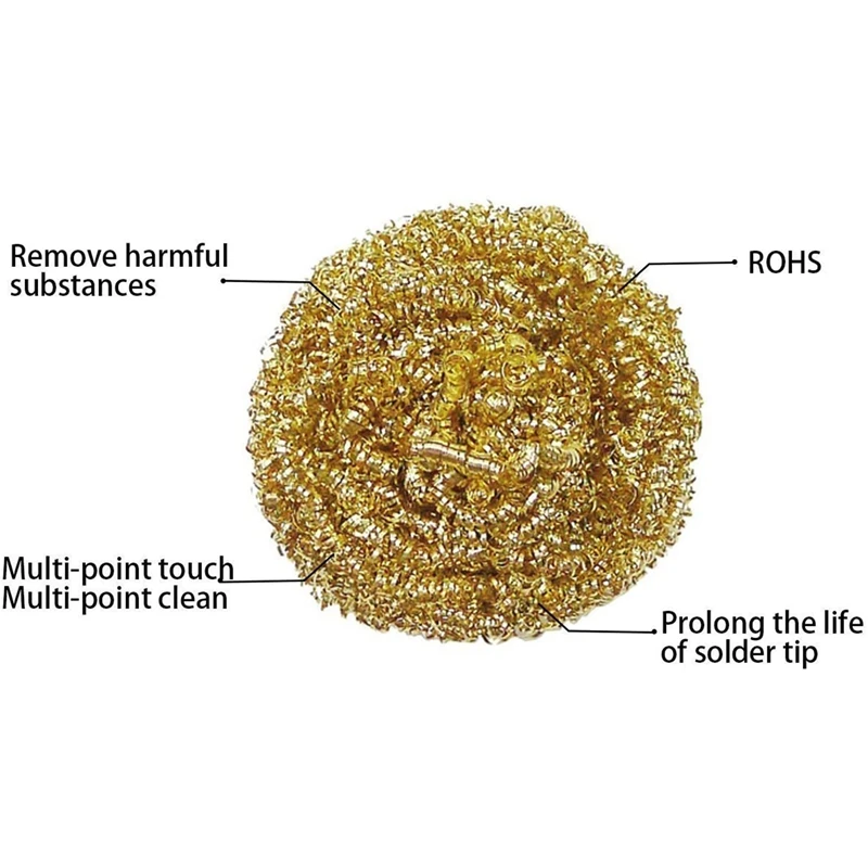 Imagem -03 - Packs Solder Tip Cleaning Brass Wire Replacement Cleaning Copper Wire For Soldering Station Tip Cleaner 6