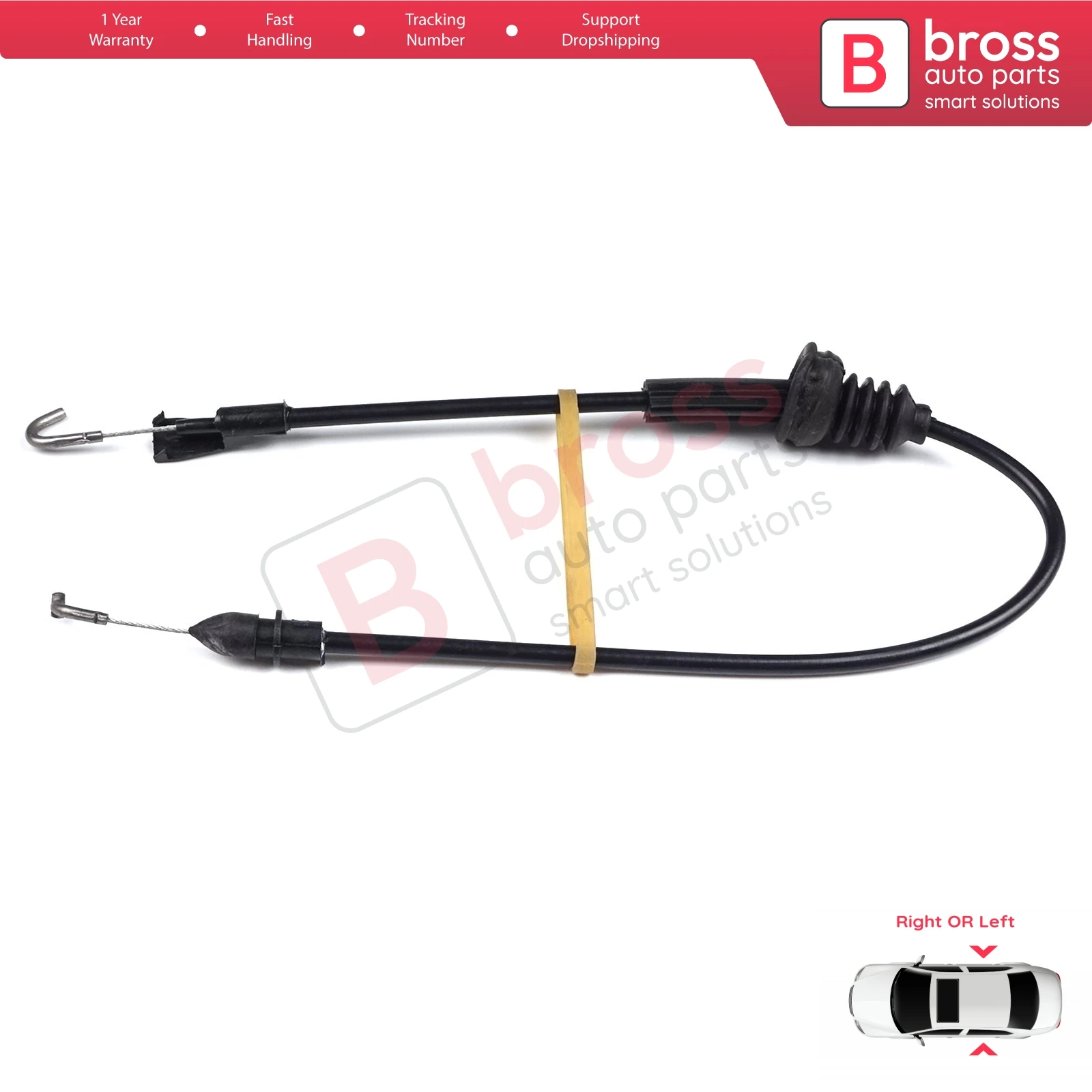 

Bross BDP196 Door Lock Latch Bowden Cable Rear Right or Left Doors:1 J4839085J For VW Golf Jetta MK4 Bora. Cable Lenght: 520 mm