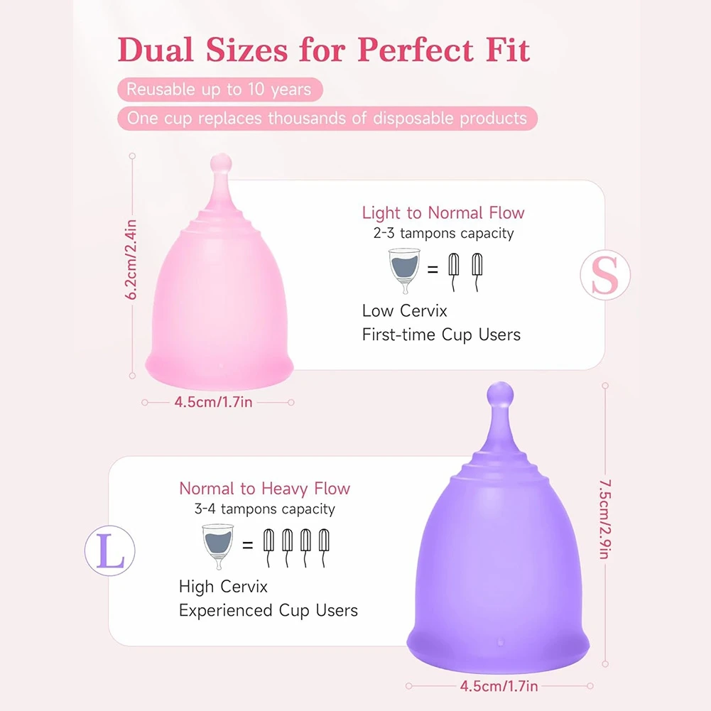 

Набор менструальных чаш A76G с паровым стерилизатором, многоразовые менструальные чаши, набор размеров S и L, включает мешочек на шнурке, вилка стандарта ЕС