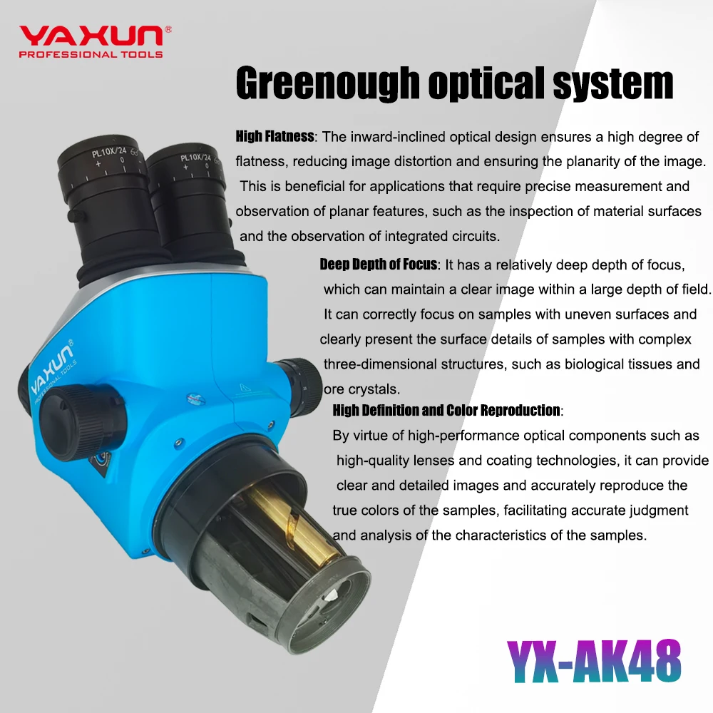 Greenough Optical System YAXUN YX-AK48 Trinocular Stereo