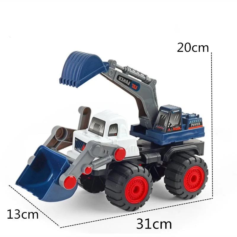 Children Boys Girls Construction Vehicle Excavator BeachToy Pusher Dumper Forklift Stall Car Model Excavator Car Skidding Toys