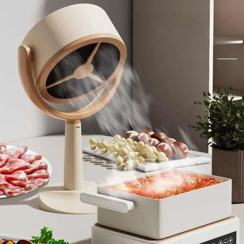 

Мини-настольный перезаряжаемый кухонный вытяжка, уличный кемпинг, барбекю, дымоотводный вентилятор, портативный кухонный разделитель дыма
