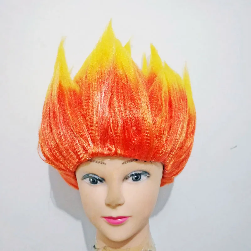 Dragon Ball Son Goku Anime Cosplay Wig Trolls Flame Head Wigs Heat Resistant Halloween Cosplay Wig