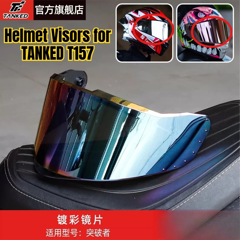 

Защитный экран для мотоциклетного шлема TANKED T157, визор с УФ-защитой, солнцезащитный козырек для мотошлема