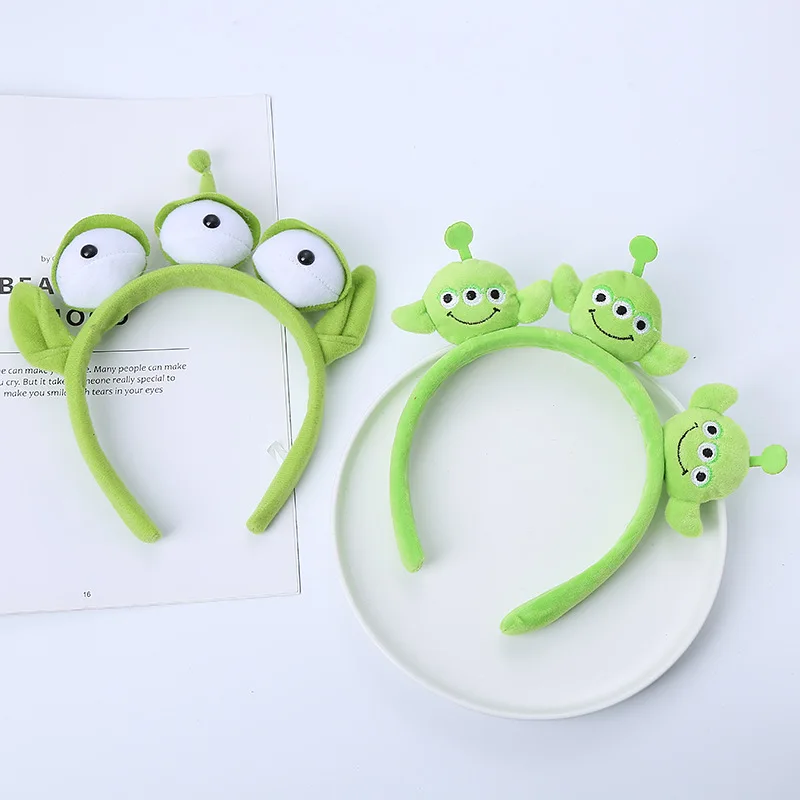 Disney Pixar Toy Story Alien Plush Headband Anime Figure Cosplay Alien Hair Accessories Hair Hoop Hairband Cartoon Children Gift