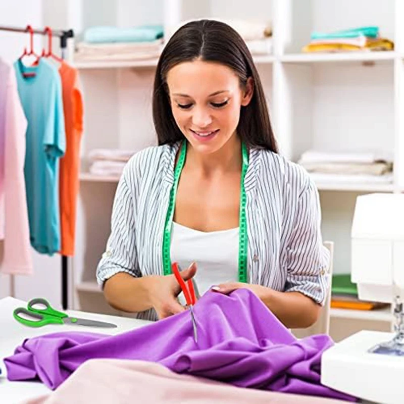 6Piece Scissors For Office Stainless Steel Multipurpose Scissors Sharp Durable Comfort-Grip Handle, Suitable