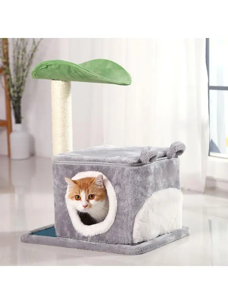 

Pet Multifunctional Cat's Nest Small Climbing Frame Grabbing Column Multi-layer Platform Sisal Hemp Grinding Claw Cute Cat Climb