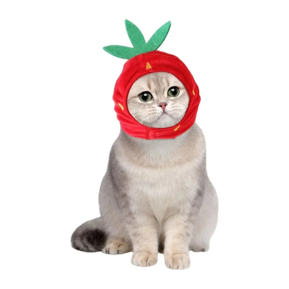 Cute Knitted Cat Hat for Pets Elastic Autumn Winter Puppy Kittens Party Photo Shoot Props Pet Accessories