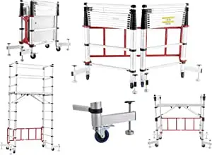 الألومنيوم للطي تمديد سلم سقالة تلسكوبي معدات البناء رخيصة للبيع
