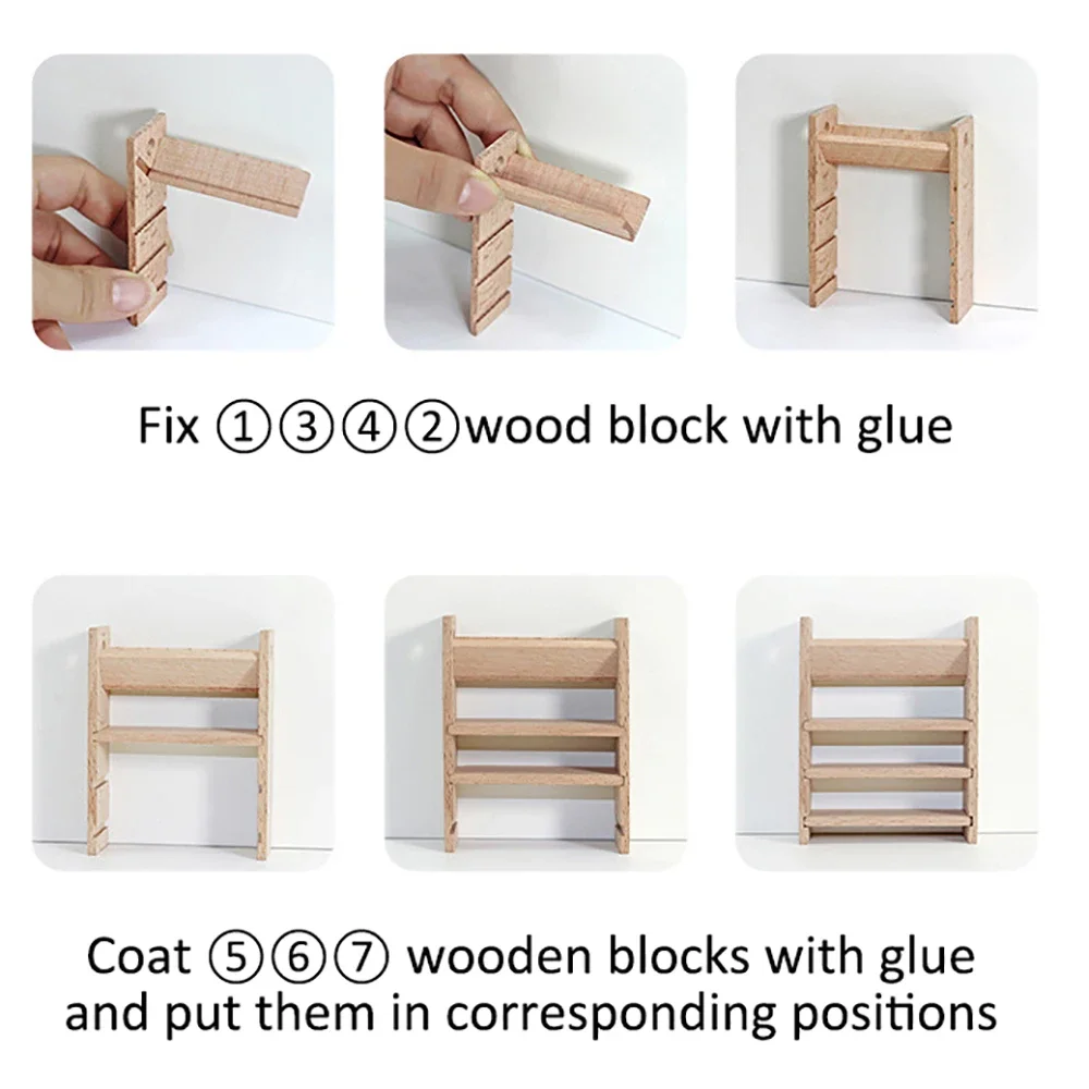 1/12 Poppenhuis Miniatuur Houten DIY Opslag Plank Mini Boekenplank Schoenenrek Speelgoed voor Poppenhuis Accessoires Decoratie ob11 bjd