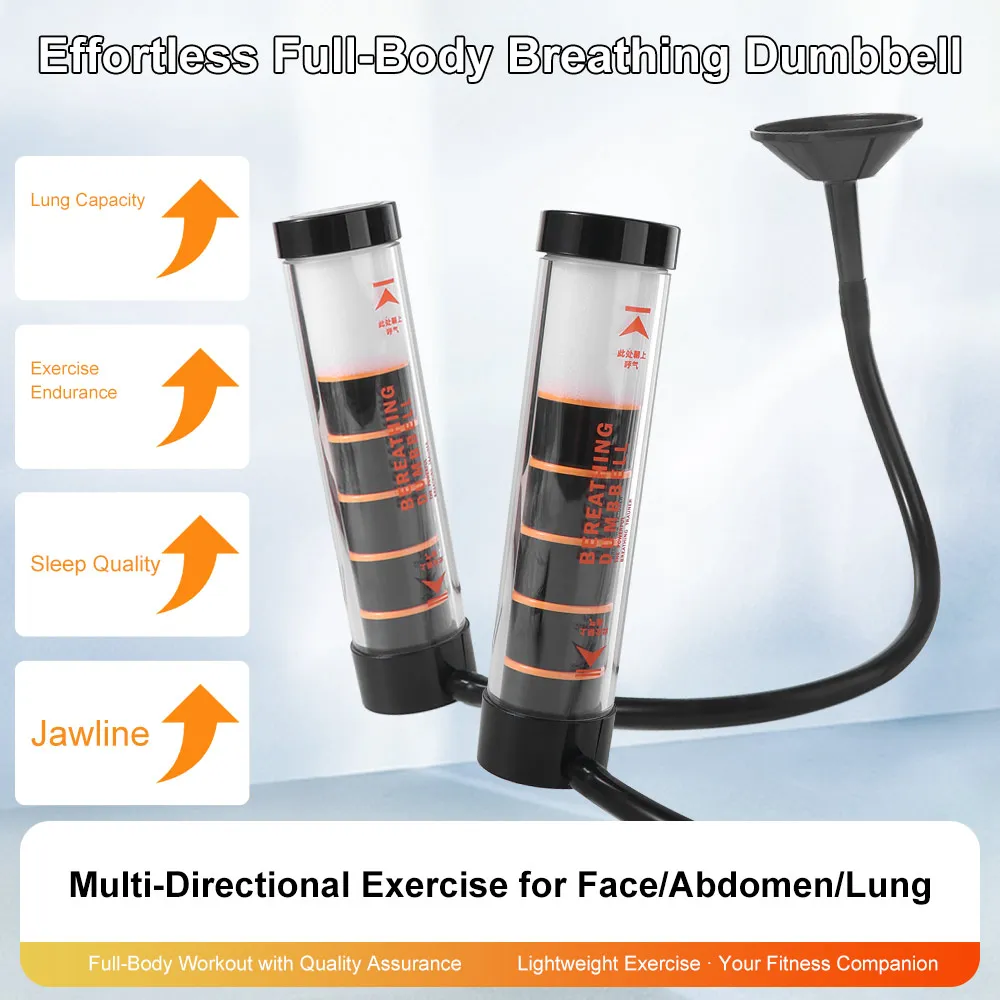 Resistance Breathing Dumbbell Lung Respirator Health Respiratory Trainer Muscle Trainer Adjustable Lung Capacity Trainer Yoga