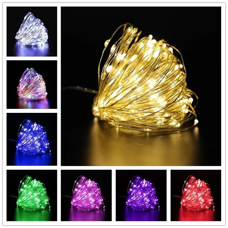 LED String Lights Silver Wire Battery Operated Fairy Light Christmas Decor 2021