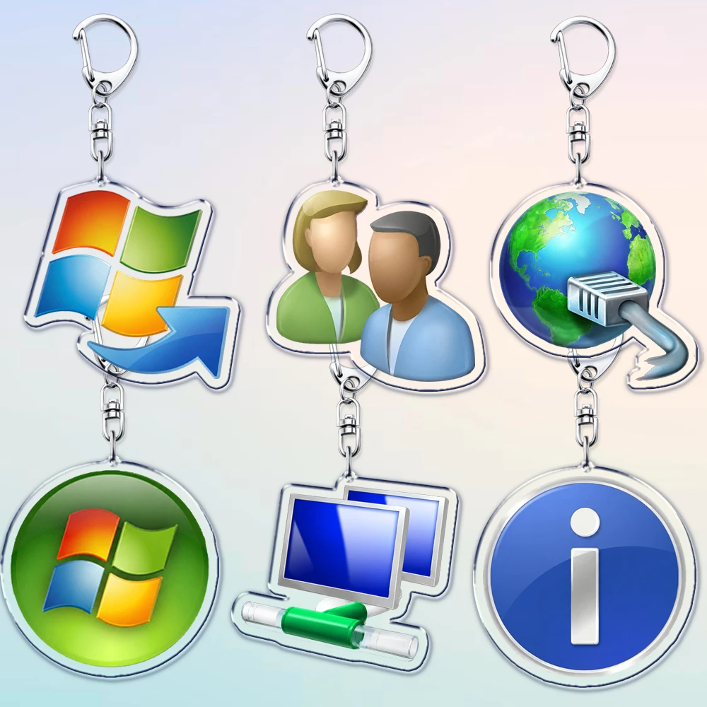 Phone Accessories Icon - Porte-clés Rétro Classique Nostalgique avec Icônes