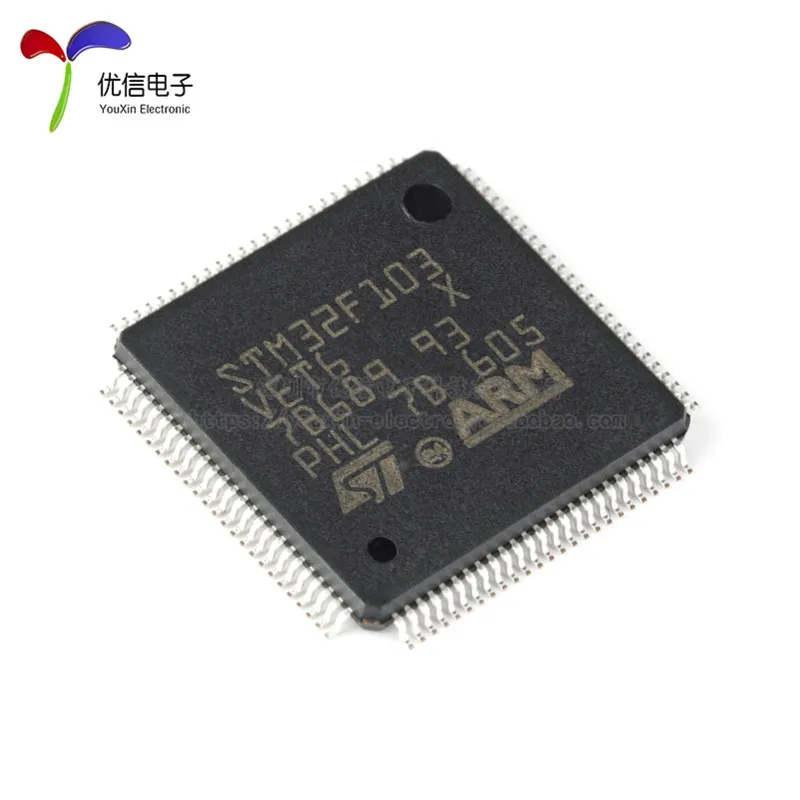 10PCS original authentic STM32F103VET6 LQFP-100 ARM Cortex-M3 32-bit microcontroller MCU  