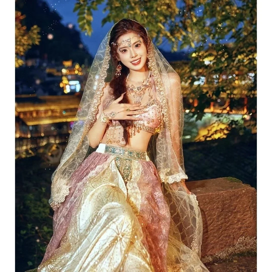 

Танцевальное платье Feitian в стиле принцессы Западного края, экзотический стиль, для фотосессий, путешествий, танцев, в стиле Лулань