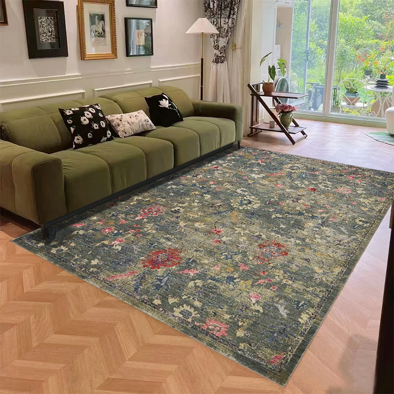 

VIKAMA American Retro Carpet, French Light Luxury High-End Ethnic Style Country Living Room Coffee Table Rug