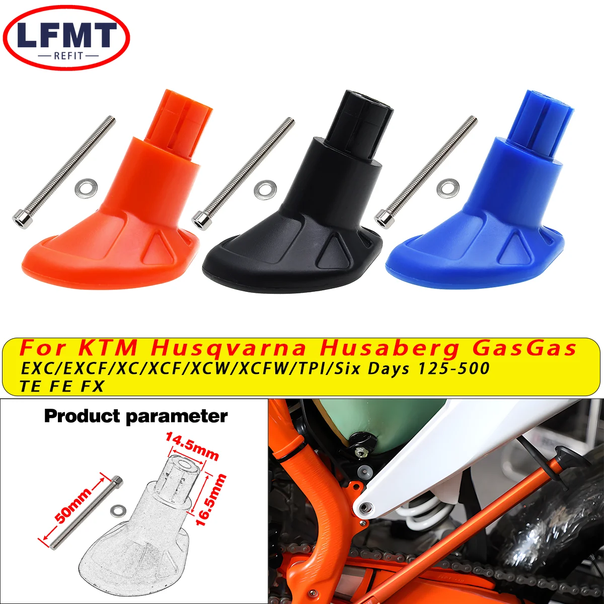 

For 150 250 300 350 450 500 KTM XCF EXC EXCF SX SXF XC XCW XCFW Dirt Bike Motocross ABS Plastic Side Stand Kick Stand Base Foot