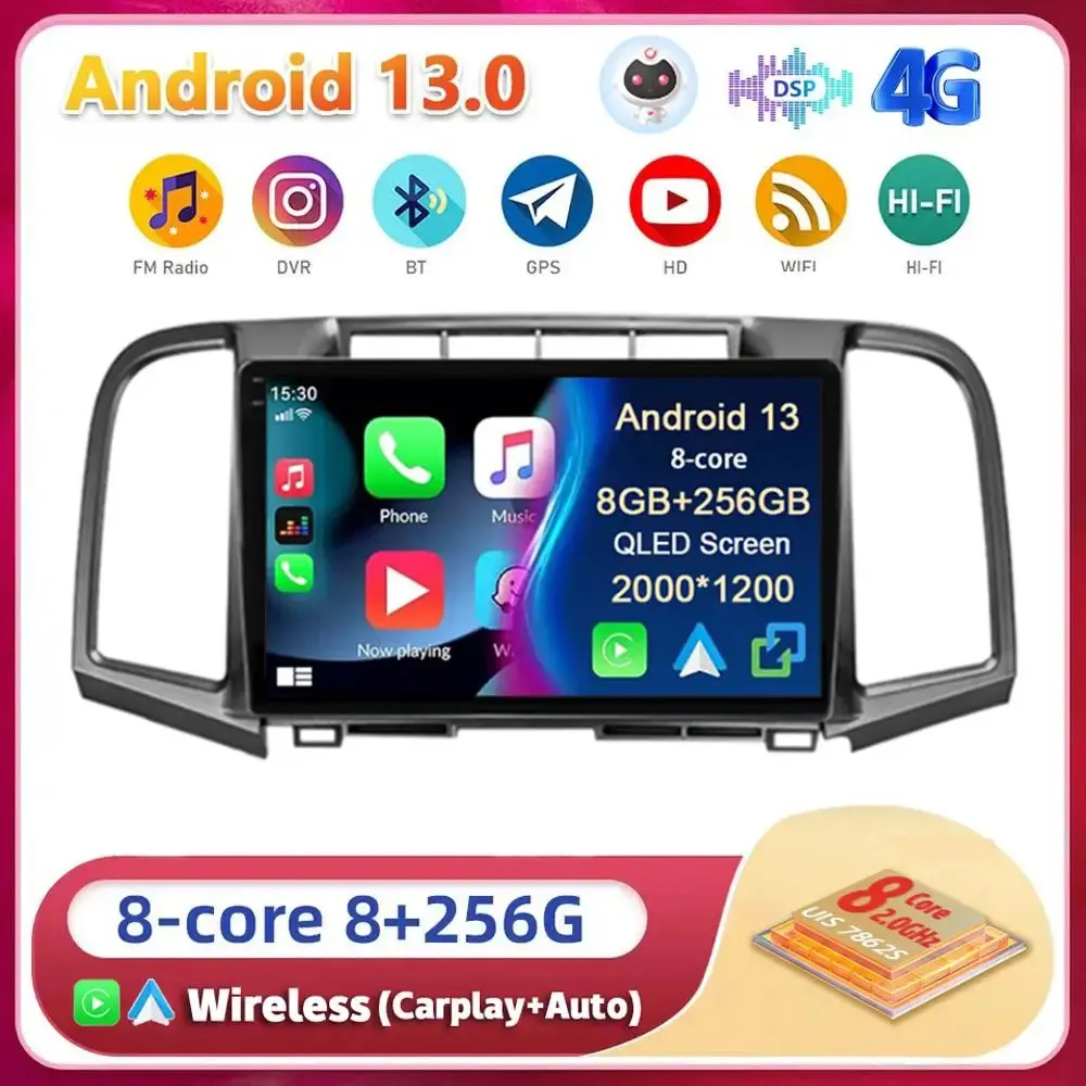 

Android 13 Carplay Auto WIFI+4G For Toyota Venza 2008-2016 Car Radio Multimedia GPS Video Player Stereo 2din Head Unit DSP Audio