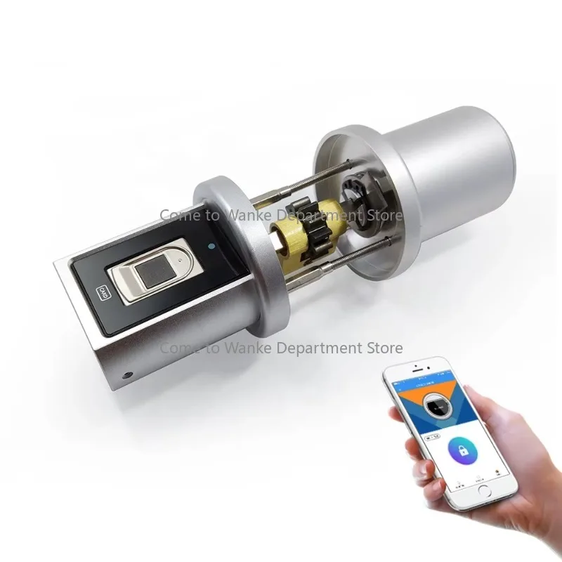 

Keyless Electronic Euro Cylinder Lock 70 mm Adjustable Smar Fingerprint Electric Lock Cylinder