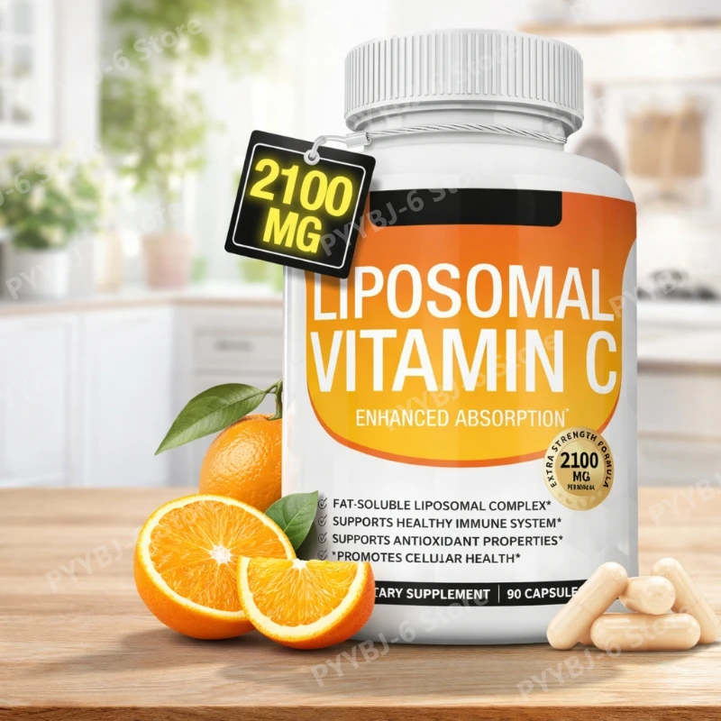 

Liposomal VitaminC Supplement2100mg Fat Soluble Complex for Enhanced Absorption Supports Overall Health Non-GMO Vegan90 Capsules