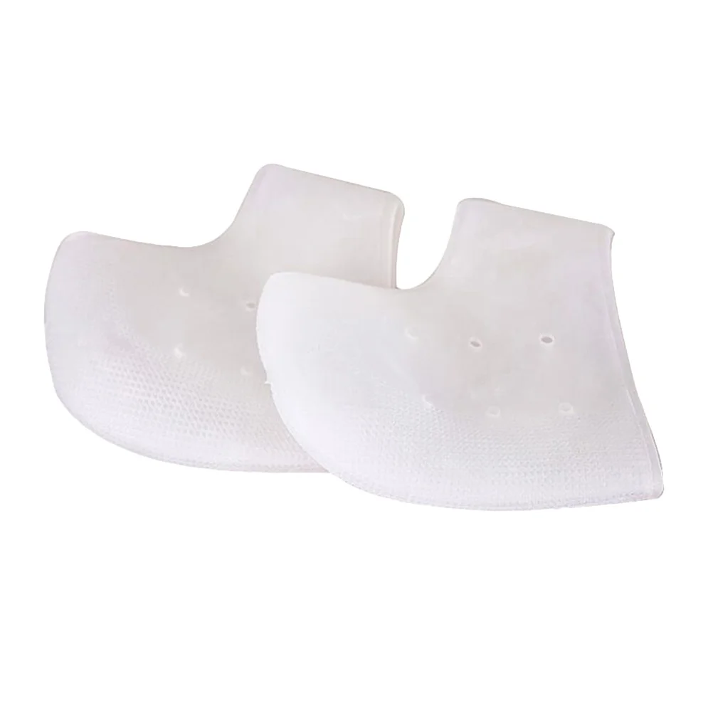 

6Pairs Comfortable Silicone Heel Socks Moisturizing Anti-Dry Sleeves for Sneakers Shoes Boots Daily Use White Heel Socks