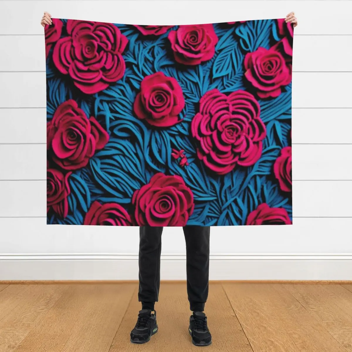 

Desenho crochê flores e filhas Throw Blanket sofa bed Fashion Sofas Luxury Designer Flannel Fabric Blankets