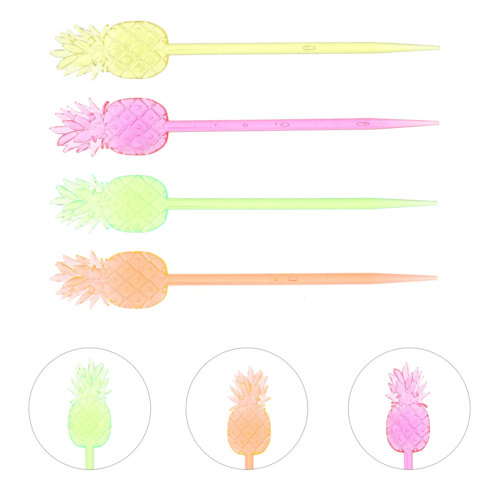 

50Pcs Creative Fruit Forks Colorful Picks for Cocktails Desserts Home Hotel Gatherings Cocktail Fruit Picks Creative Decors