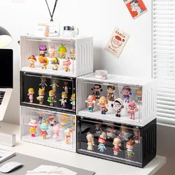 Blind Box storage display Lego doll cabinet Pop Mart container without light belt hand-made storage box acrylic