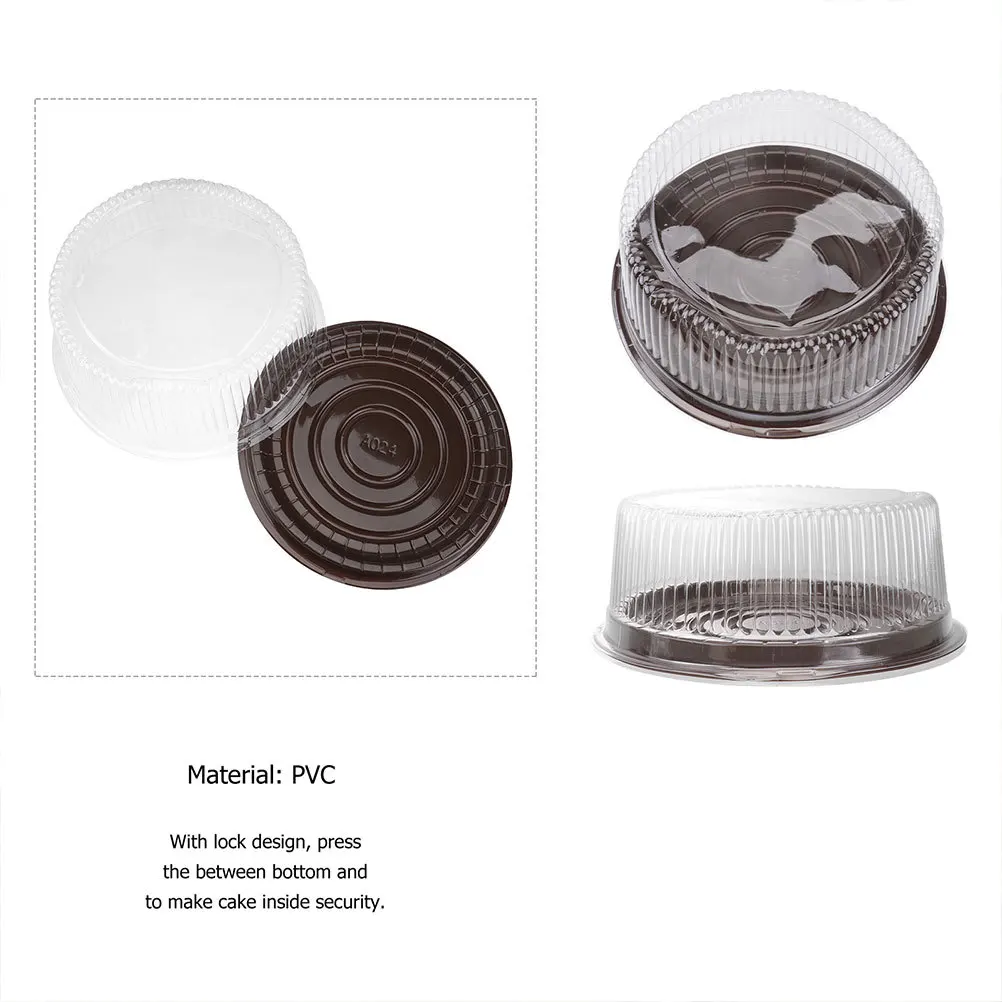 

25Pcs Cake Containers Carrier Clear Lids Round Design Lightweight Portable Dustproof Insect Resistant Cake Containers Carrier