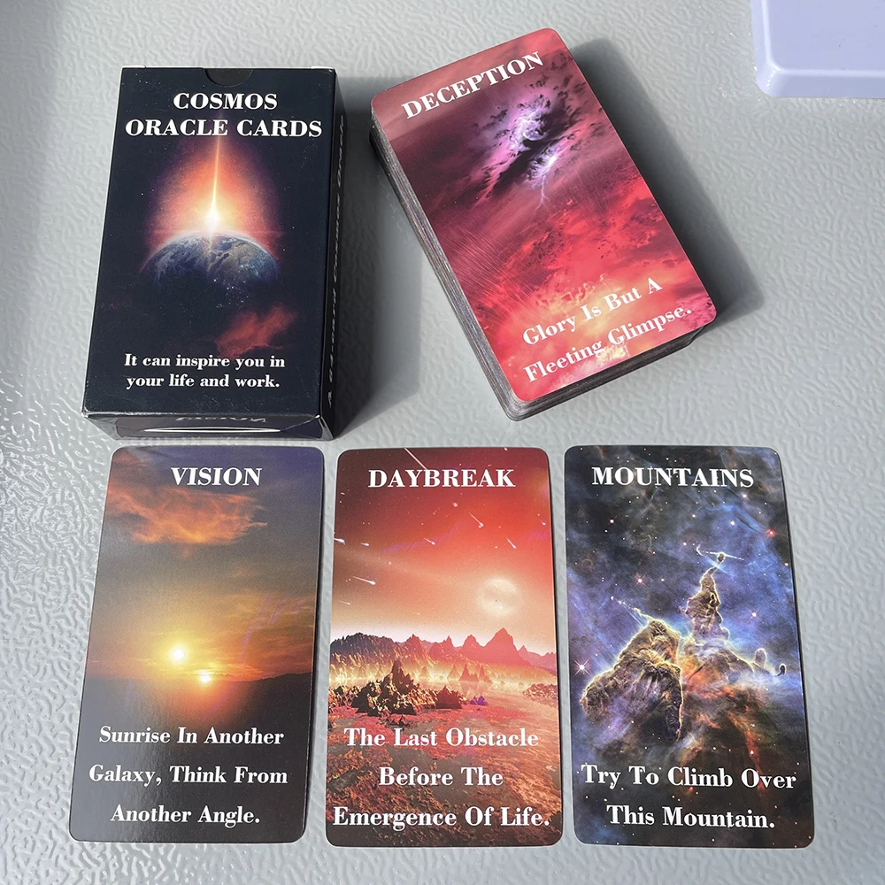 New Occult Cosmos Oracle Cards Keywords  Prophet Prophecy Divination Tarot Deck 64-cards English Meaning on It Fortune Telling