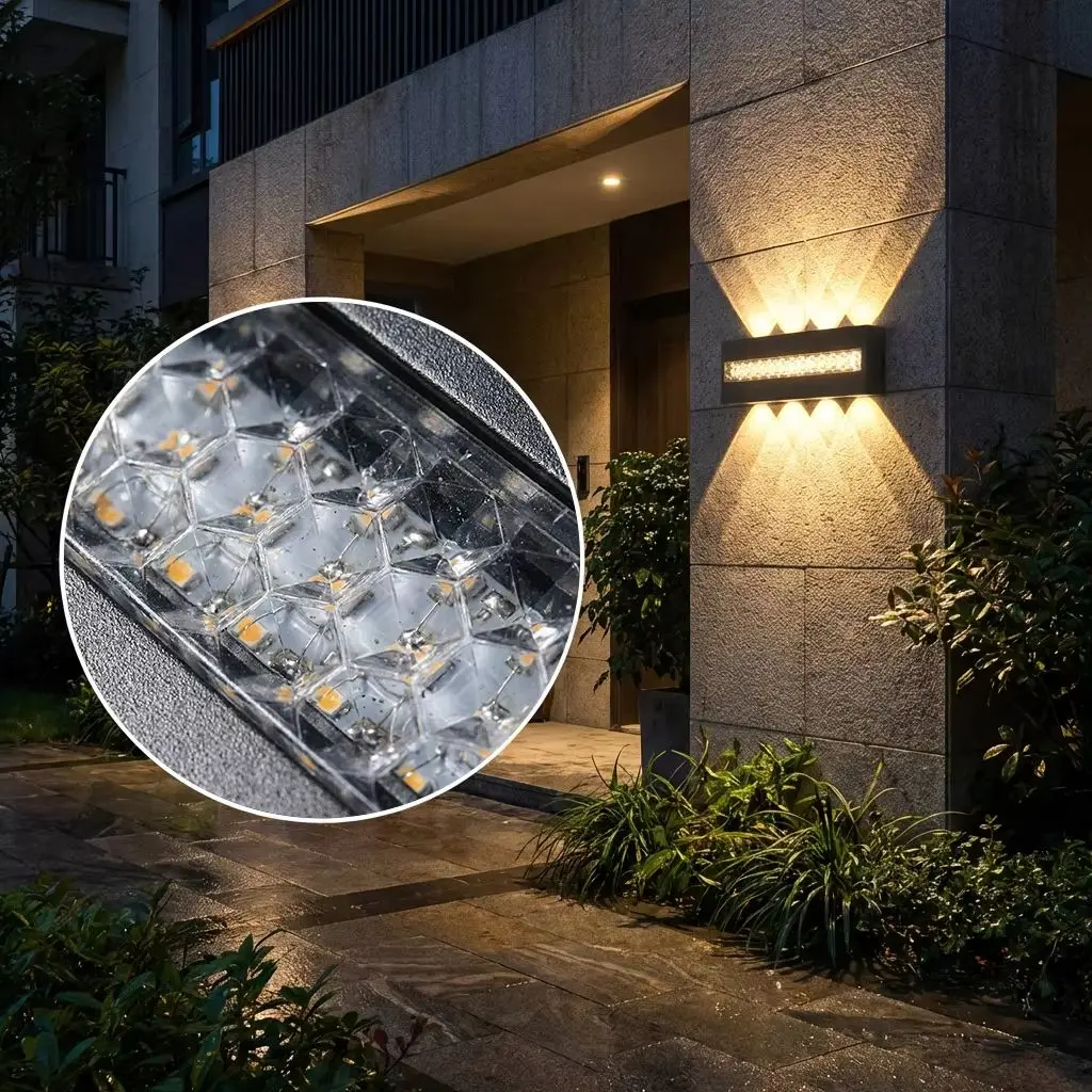 

Современный минималистичный настенный светильник LED из алюминия, IP65, водонепроницаемый, подходит для использования как внутри, так и снаружи помещений.