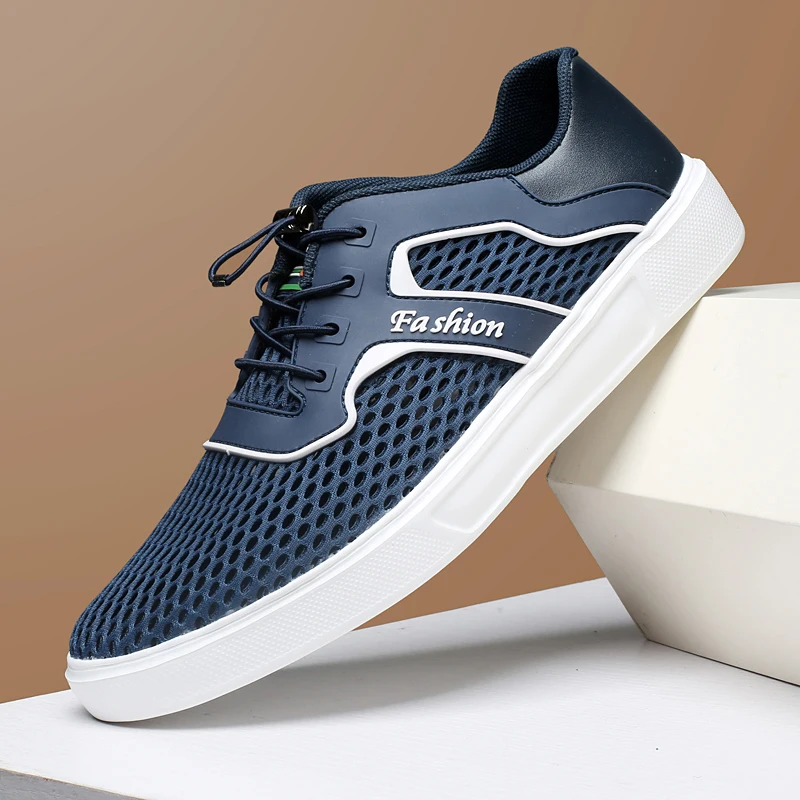 

2026Summer Men's Shallow Mesh Breathable Casual Shoes Fashionable Lace-Up Men's Shoes Hollow Out Two-Use Sports Shoes Men